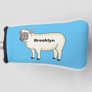 Toevallige schaapse cartoon golfheadcover