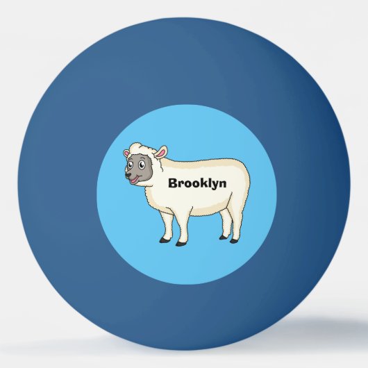 Toevallige schaapse cartoon pingpongballen (Voorkant)