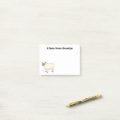 Toevallige schaapse cartoon post-it® notes (Op bureau)