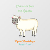 Toevallige schaapse cartoon raamsticker (Vel)