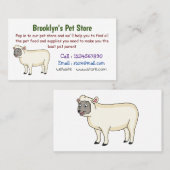 Toevallige schaapse cartoon visitekaartje (Voorkant / Achterkant)