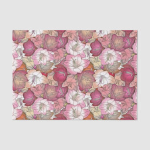 Toevalpapier voor Bourgogne en roze hibiscus Tissuepapier