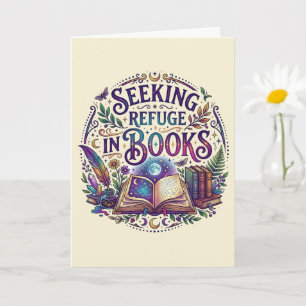 Toevlucht zoeken in boeken Whimsical Hemelse Mysti Kaart