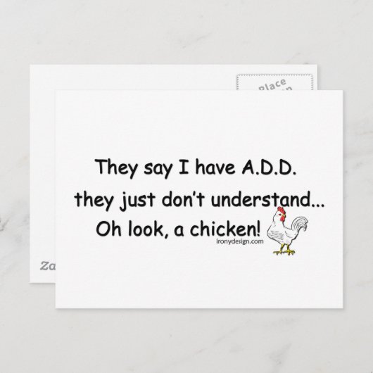 TOEVOEGEN Humor kippen Briefkaart (Voorkant / Achterkant)