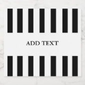 Toevoegen Jouw tekst Zwart & Wit Scheidsrechter Sparkling Wijnetiket (Enkel label)