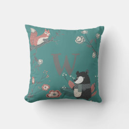 TOEVOEGEN LETTER -  Nordic Woodland Animals Folkar Kussen