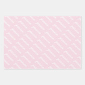 Toevoegen-uw-naam roze | Lavender Cursive Name Inpakpapier Vel (Voorkant)