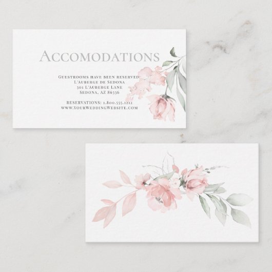 Toevoegingen Oversteekplaats Blush Roze Waterverf  Informatiekaartje (Voorkant / Achterkant)