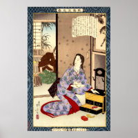 Toewijdde echtgenote Chiyo Mizuno Toshikata 1902