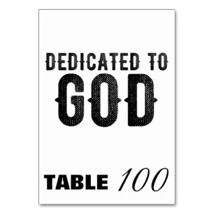 TOEWIJDING AAN GOD  AANPASBARE COOLE ZWARTE TEKST KAART