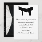 Toewijding Martial Arts Black Belt Test Uitnodigin Kaart (Voorkant / Achterkant)