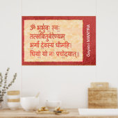 Toewijzing aan GAYATRI Mantra Poster (Keuken)