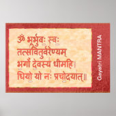 Toewijzing aan GAYATRI Mantra Poster (Voorkant)