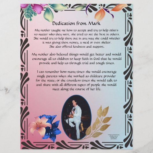 Toewijzing door Mark Personalized Briefpapier (Voorkant)