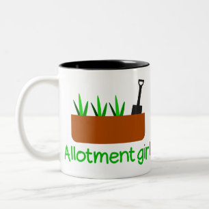 toewijzingsmeisje tweekleurige koffiemok