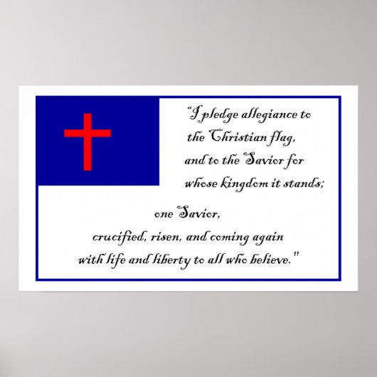 Toezegging aan de Christelijke vlag Poster (Voorkant)