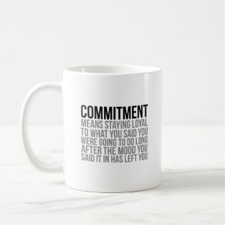 Toezegging betekent een blijvend koninklijke toeze koffiemok