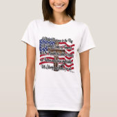 Toezegging met Amerikaanse vlag en kruis T-shirt (Voorkant)