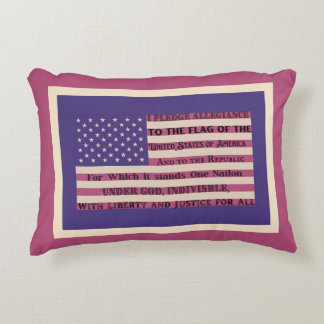 Toezegging van allegiance vlag accent kussen