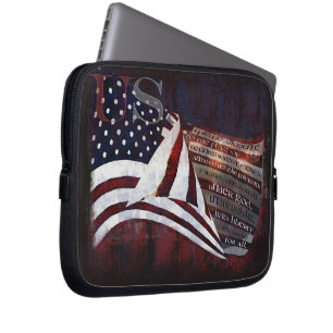 Toezegging van de Amerikaanse vlag Laptop Sleeve