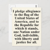 Toezegging van legitiem recht briefkaart (Voorkant / Achterkant)