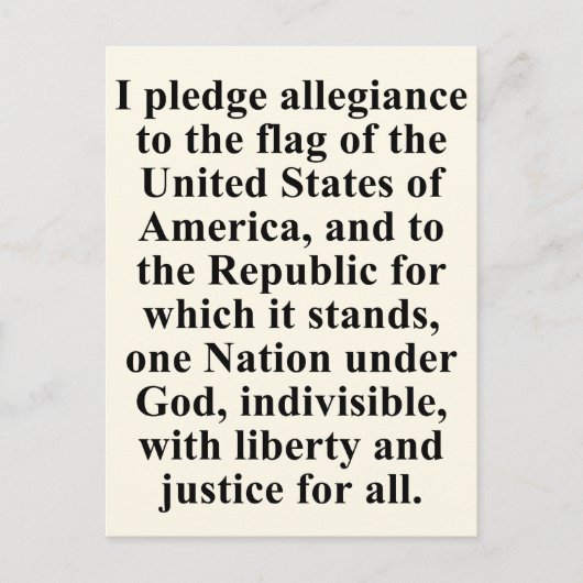 Toezegging van legitiem recht briefkaart (Voorkant)