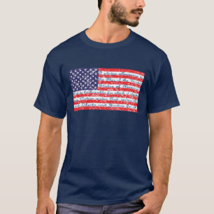 Toezegging van legitimering in de Amerikaanse vlag T-shirt
