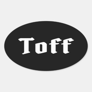 Toff Oval Sticker
