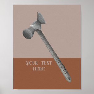 Toffee hamer illustratie poster