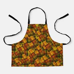 Toffee Highland Koe Tartan, Kinder fullprint Schor Schort