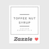 Toffee Nut Siroop Sticker (Vel)