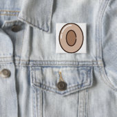 toffee vierkante button 5,1 cm (In situ)