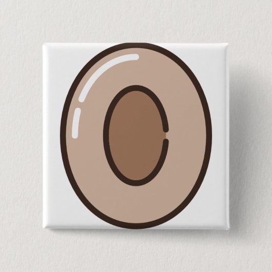 toffee vierkante button 5,1 cm (Voorkant)