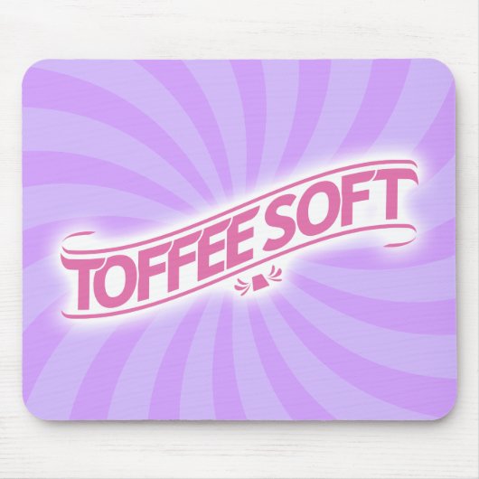 ToffeeSoft Logo Mousepad - Roze Muismat (Voorkant)