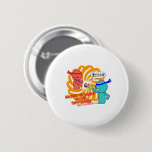 Tofu Blok! Knoop Ronde Button 5,7 Cm (Voorkant /achterkant)