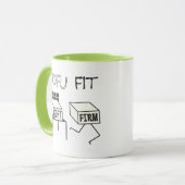 Tofu Fit Grappig Running Tofu Soy thema Mok (Voorkant links)