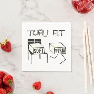 Tofu Fit Grappig Running Tofu Soy thema Servetten
