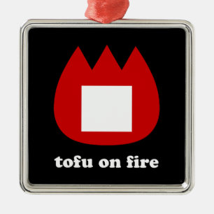 📛 tofu in brand metalen ornament