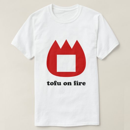 📛 tofu in brand t-shirt (Design voorkant)