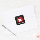 📛 tofu in brand vierkante sticker (Envelop)