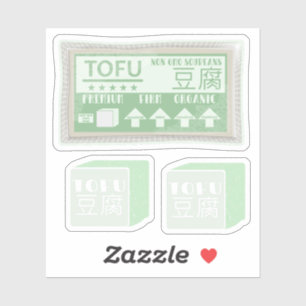 Tofu Pop art food verpakking Sticker