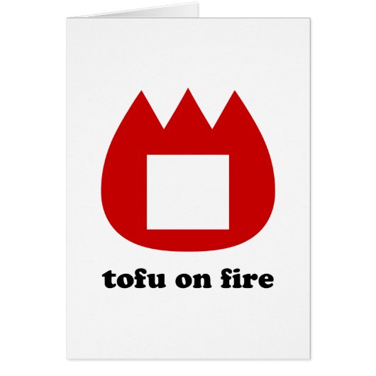 📛 tofu sur la carte de voeux incendie (Devant)