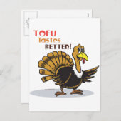 Tofu-Thanksgiving Feestdagenkaart (Voorkant / Achterkant)