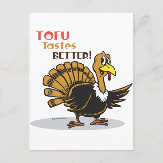 Tofu-Thanksgiving Feestdagenkaart (Voorkant)