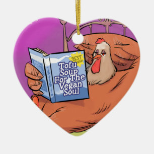 Tofu Vegan Soul Funny Keramisch Ornament