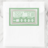 Tofu Vegan Vegetarisch eten Rechthoekige Sticker (Tas)