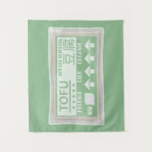 Tofu Vegan Vegetarisch eten Wandkleed (Voorkant)