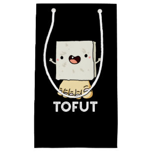 Tofut Funny Tofu Pun Dark BG Klein Cadeauzakje