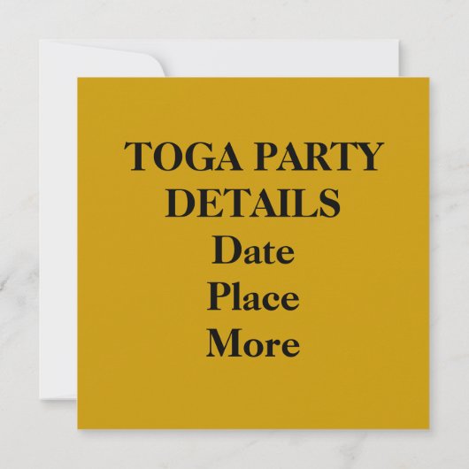 TOGA-FEEST KAART (Achterkant)