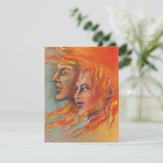 TOGA PARTIJINVITATIE INVITE MET GRIEKS GOD GODDESS KAART (Staand voorkant)